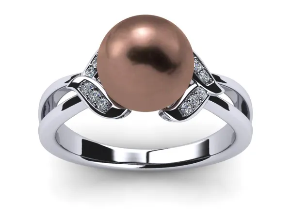 South Sea Pearl Leaf Ring
