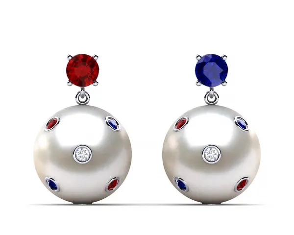 South Sea Pearl American Spirit Earring