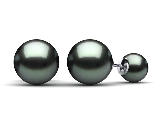 Tahitian Black Pearl Duplex Earring