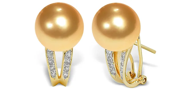 Golden Pearl Wish Earrings