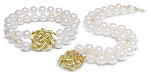 Double Strand Japanese Akoya Cultured Pearl Bracelets