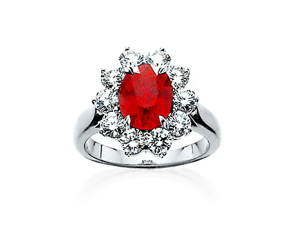 Ruby and Diamond Platinum Ring