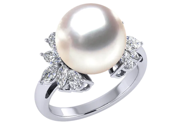 Electra a White Australian South Sea Pearl Ring