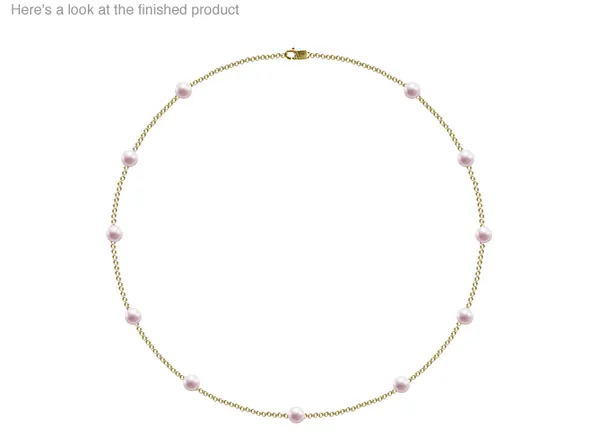 5.5 x 6mm A Quality Japanese Akoya Cultured Pearl Tin Cup Necklace