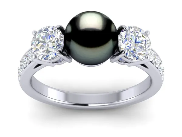 Tahitian Pearl Pav� Ring