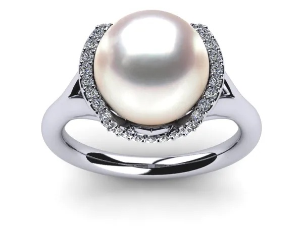 South Sea Pearl Cradle Ring