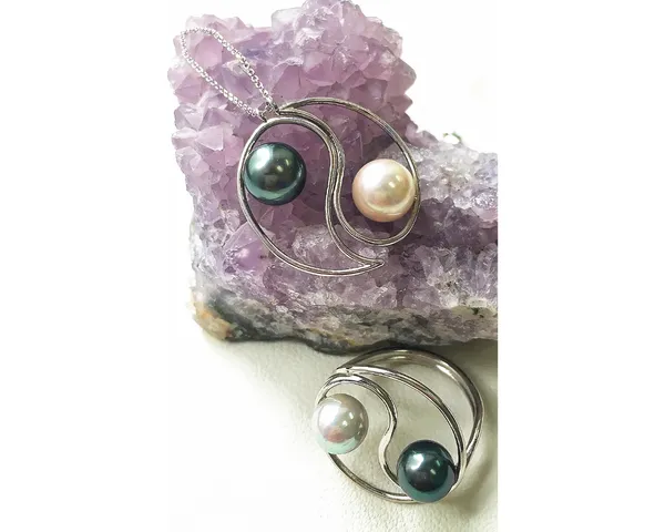 Tahitian Pearl Yin Yang Ring