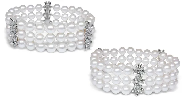 Poppy a Triple Strand Pearl Bracelet