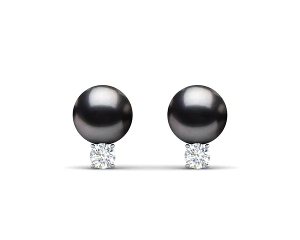 7mm Black Freshwater Pearl Grace Earring