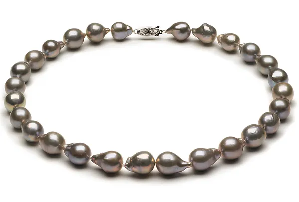 10mm Grey Baroque Choker 17.5