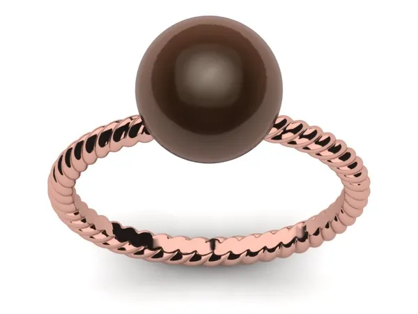 Freshwater Pearl Mocha Twisted Shank Ring