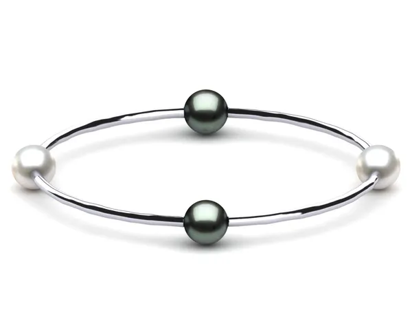Tahitian & South Sea Pearl Bangle Bracelet