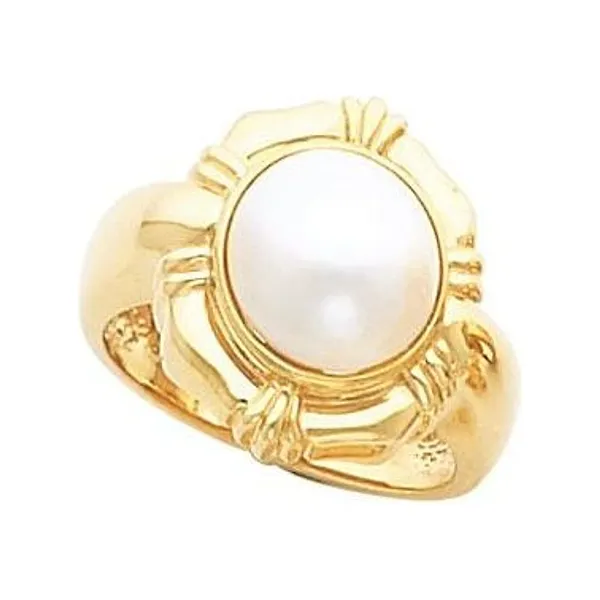 Fluted Mabé Pearl Ring