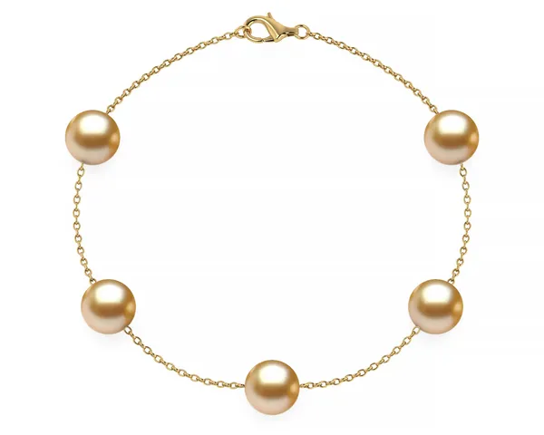 8mm Golden South Sea Tin Cup Bracelet