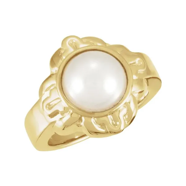 Baroque Swirl Mabé Pearl Ring