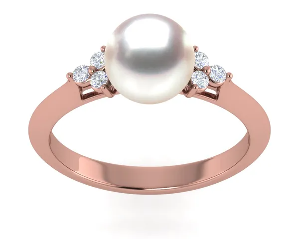 Akoya Little Princess Pearl Ring in Rose Gold