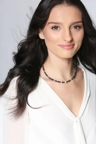 Black, Grey Pearl & Black Diamond Briollete Spiritual Necklace