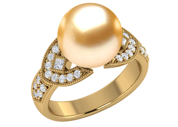 Golden Toci South Sea Pearl Ring
