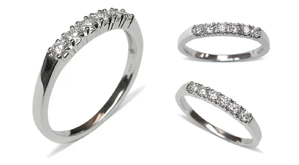 14K White Gold Princess Diamond Ring