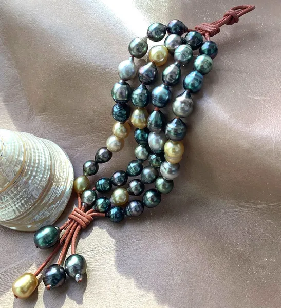 Pearl and Leather Bracelets