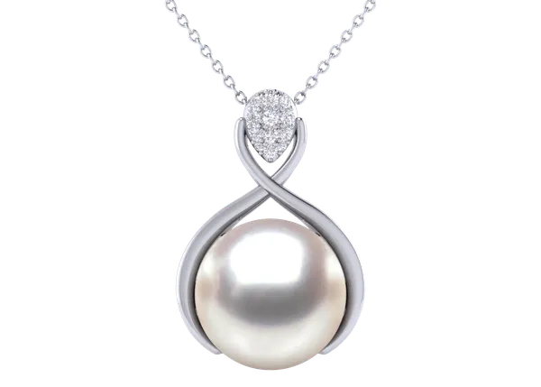 Lamia a White South Sea Cultured Pearl Pendant