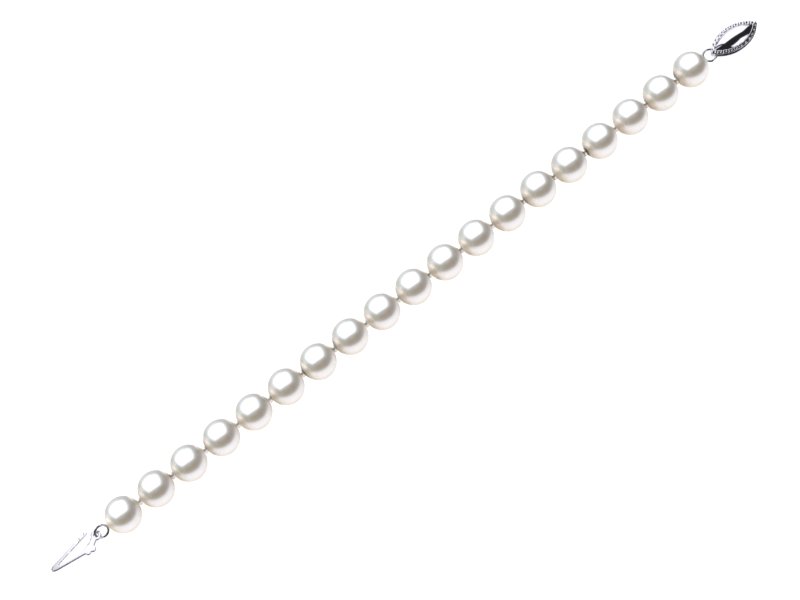 7.5 x 8mm White Freshwater Pearl Bracelet