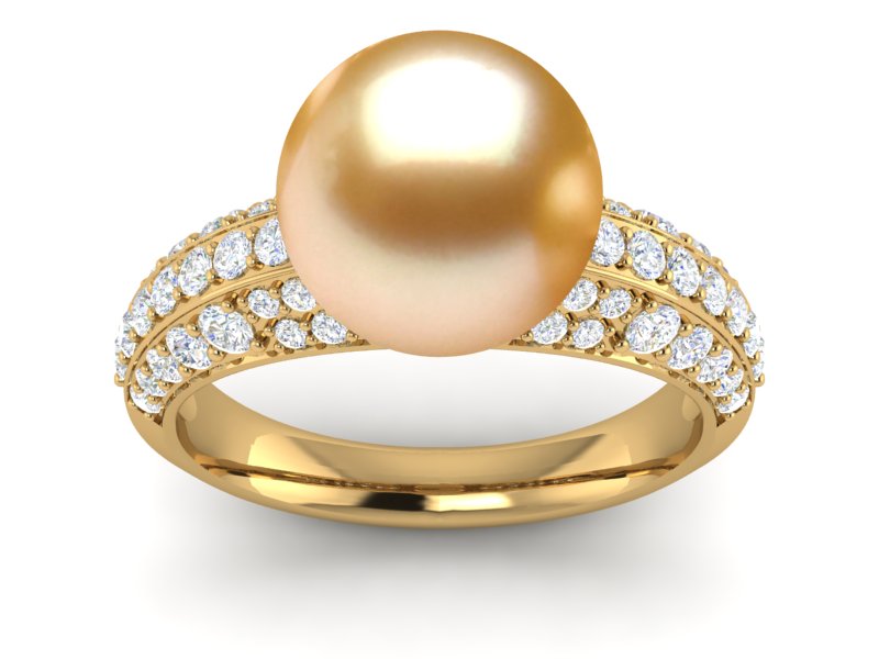 Eunice Golden South Sea Pearl Ring
