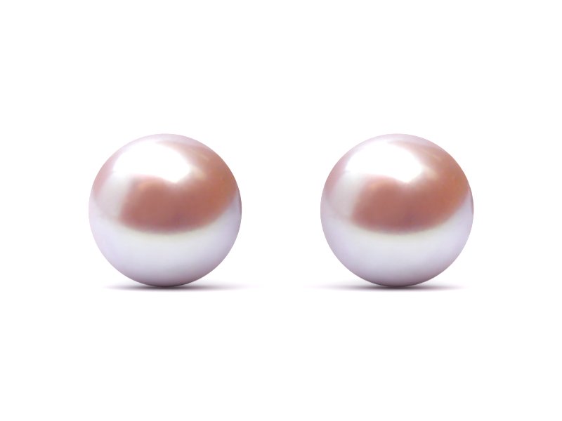7.0 mm TRUE AAA Lavender Freshwater Round Pearl Stud Earrings