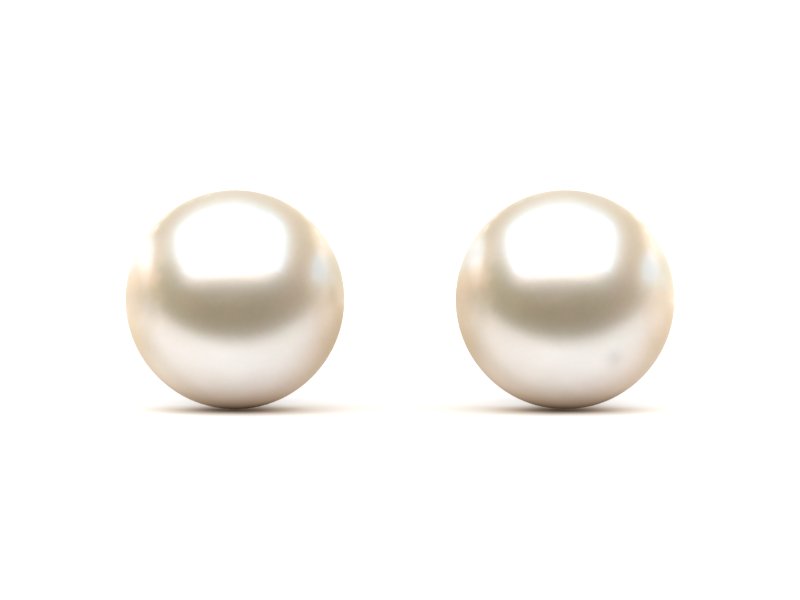 7.0 mm TRUE AAA Light Cream Freshwater Round Pearl Stud Earrings