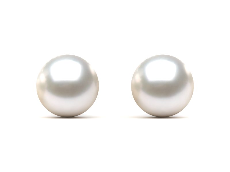 7.0 mm TRUE AAA White Freshwater Round Pearl Stud Earrings