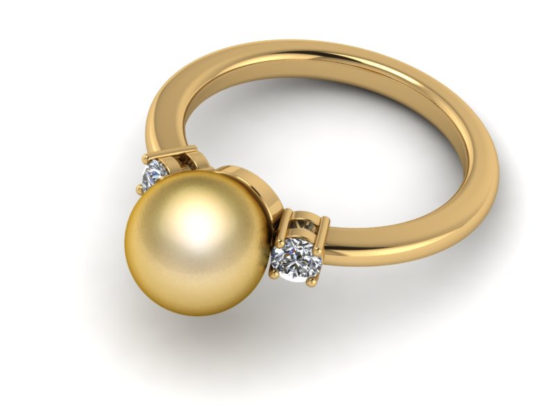 Golden Grace Pearl Ring