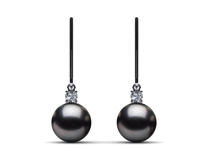Freshwater Black Novia Pearl Earring