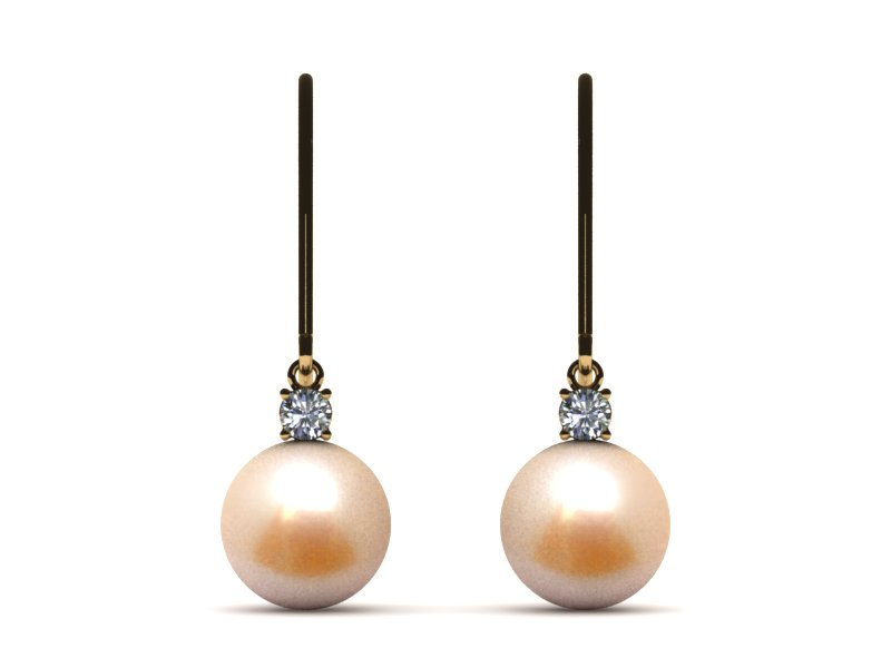 Freshwater Peach Novia Pearl Earring