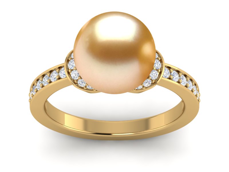 Golden Karen Pearl Ring