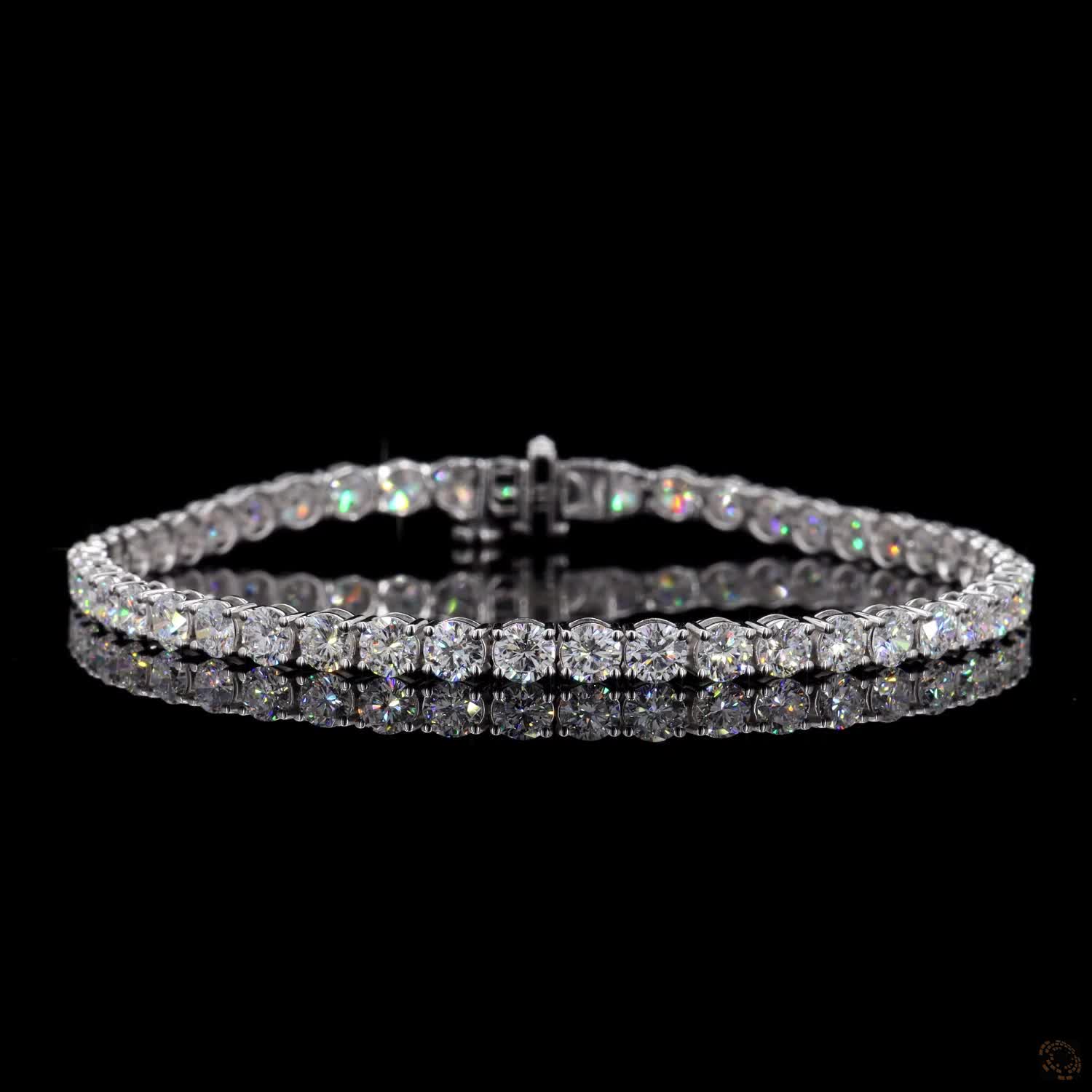Diamond Tennis Bracelets 14K White Lab Grown