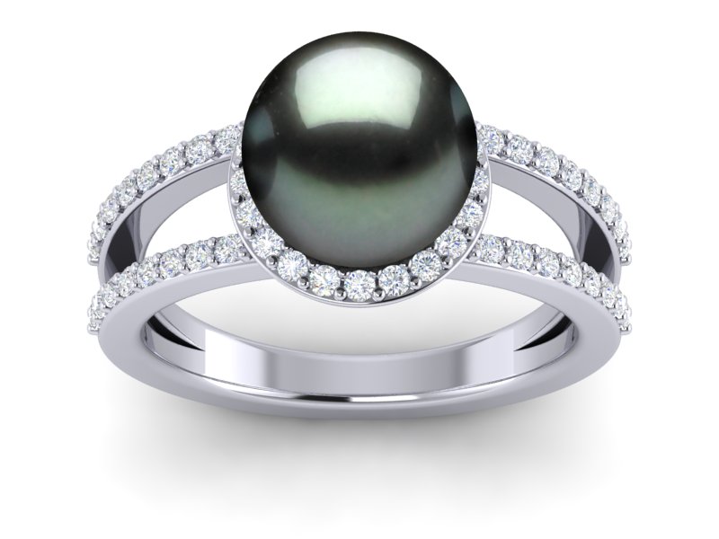 Tahitian Pearl Ring Halo II
