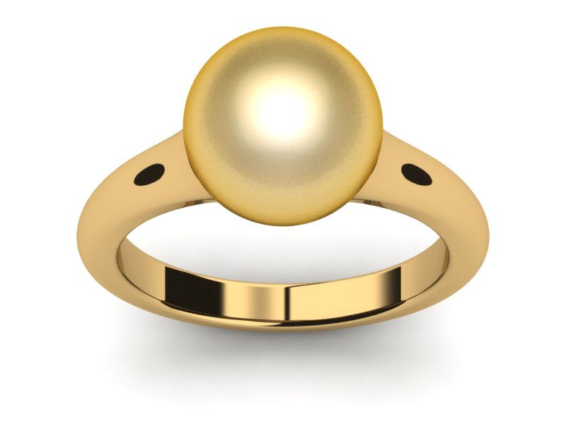 Golden South Sea Pearl Torus Ring