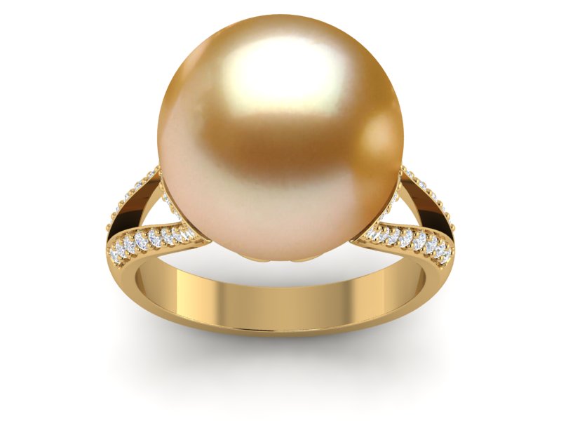 Golden South Sea Vintage Ring