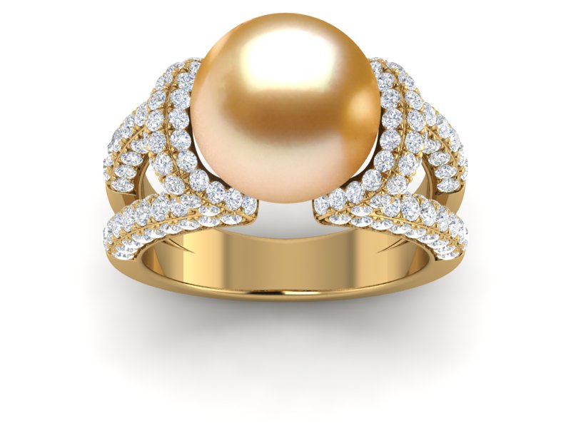 Golden South Sea Pearl Trophy Ring