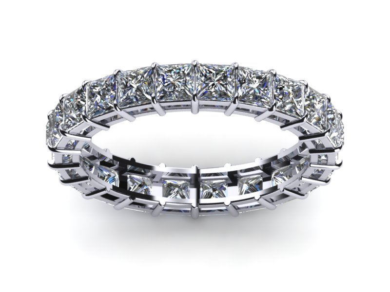 Princess Cut Eternity Band 1.52 carats t.d.w.