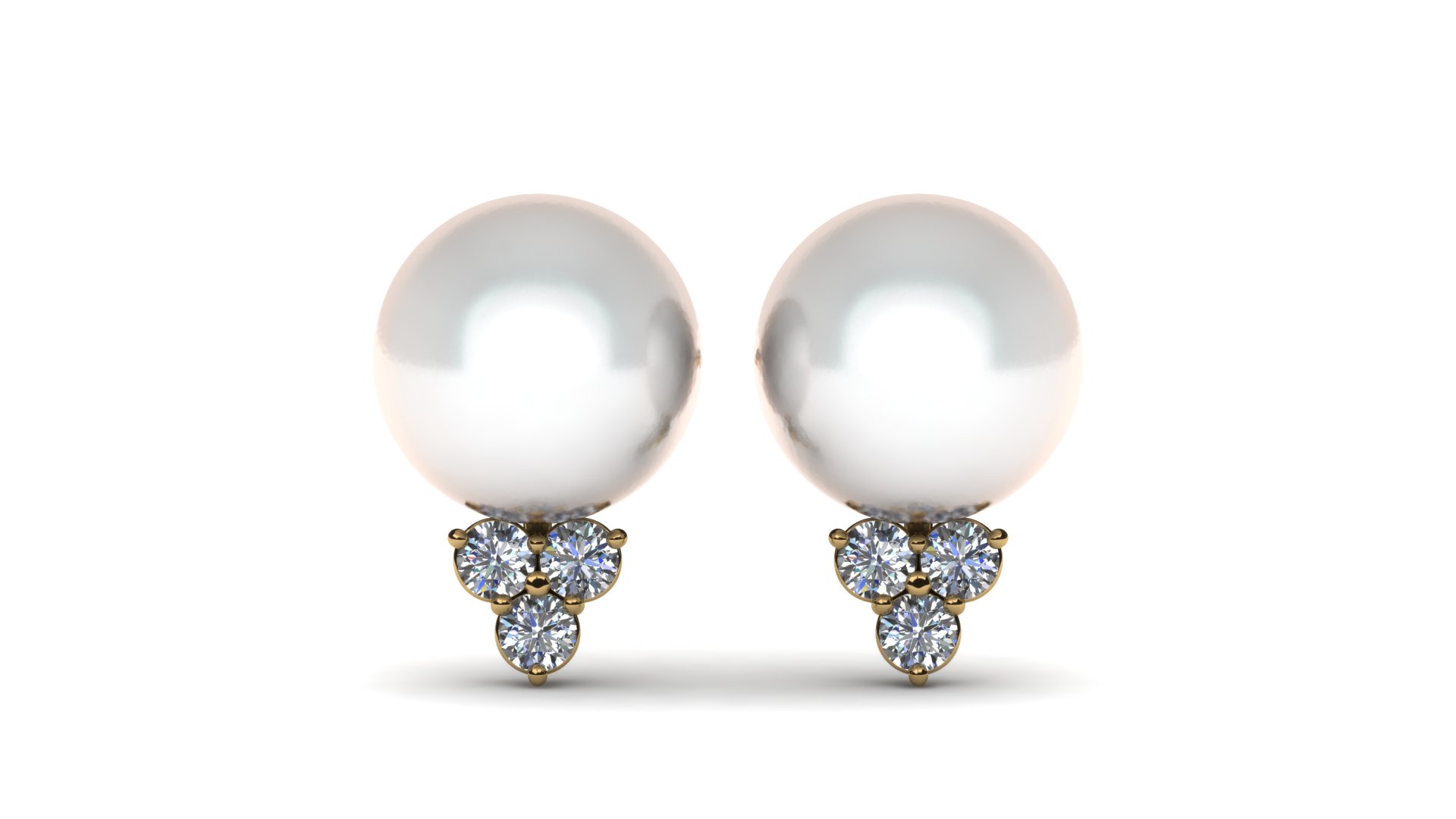 Princess Pearl & Diamond Earring