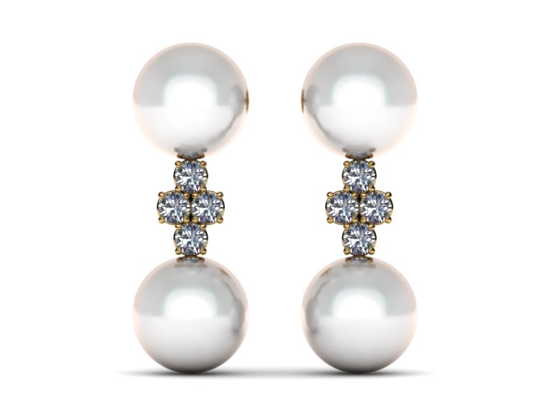 South Sea Pearl Cross Earring