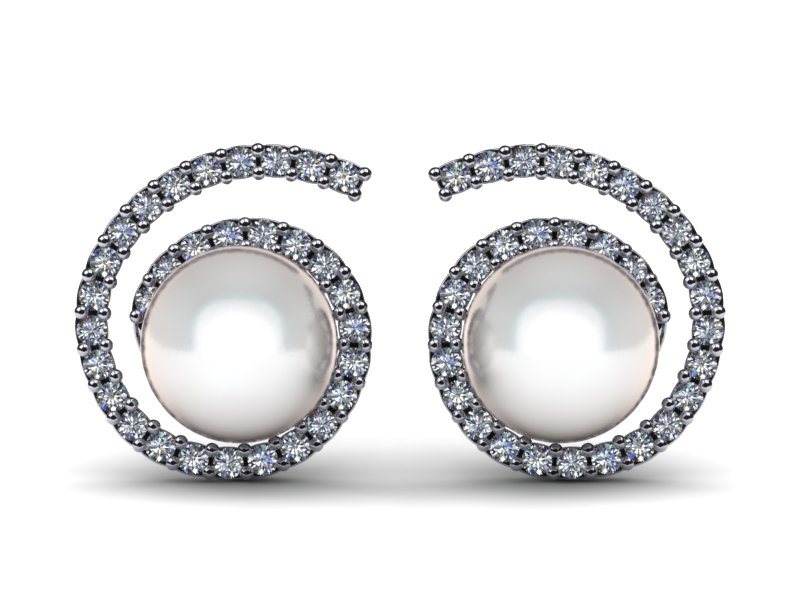 South Sea Pearl Diamond Virgo Earring