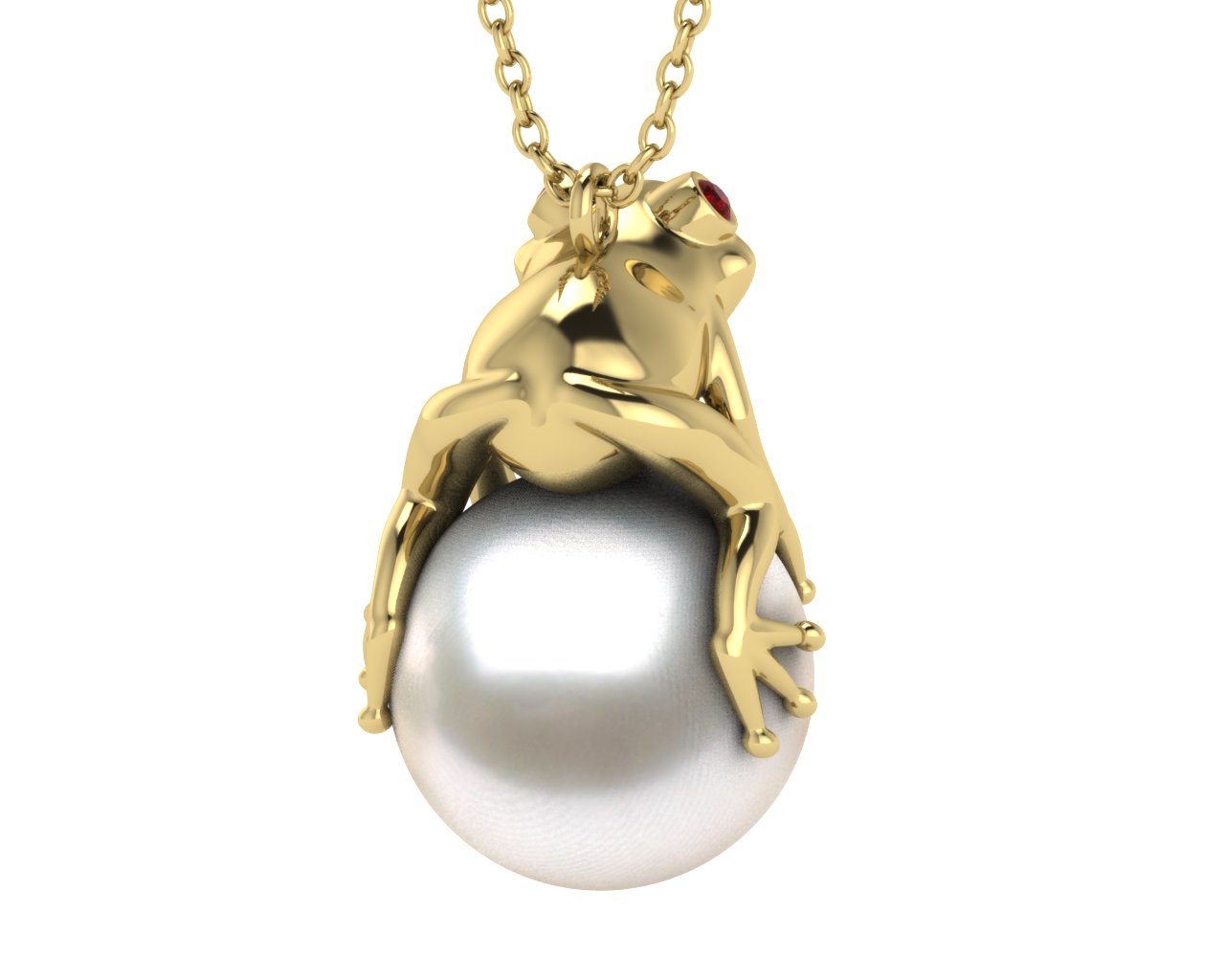 South Sea Pearl Frog Necklace