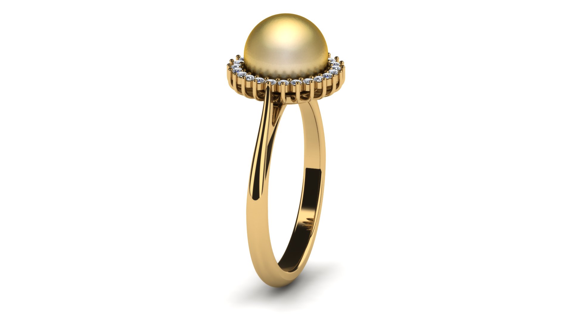 Sunflower Golden Pearl Ring