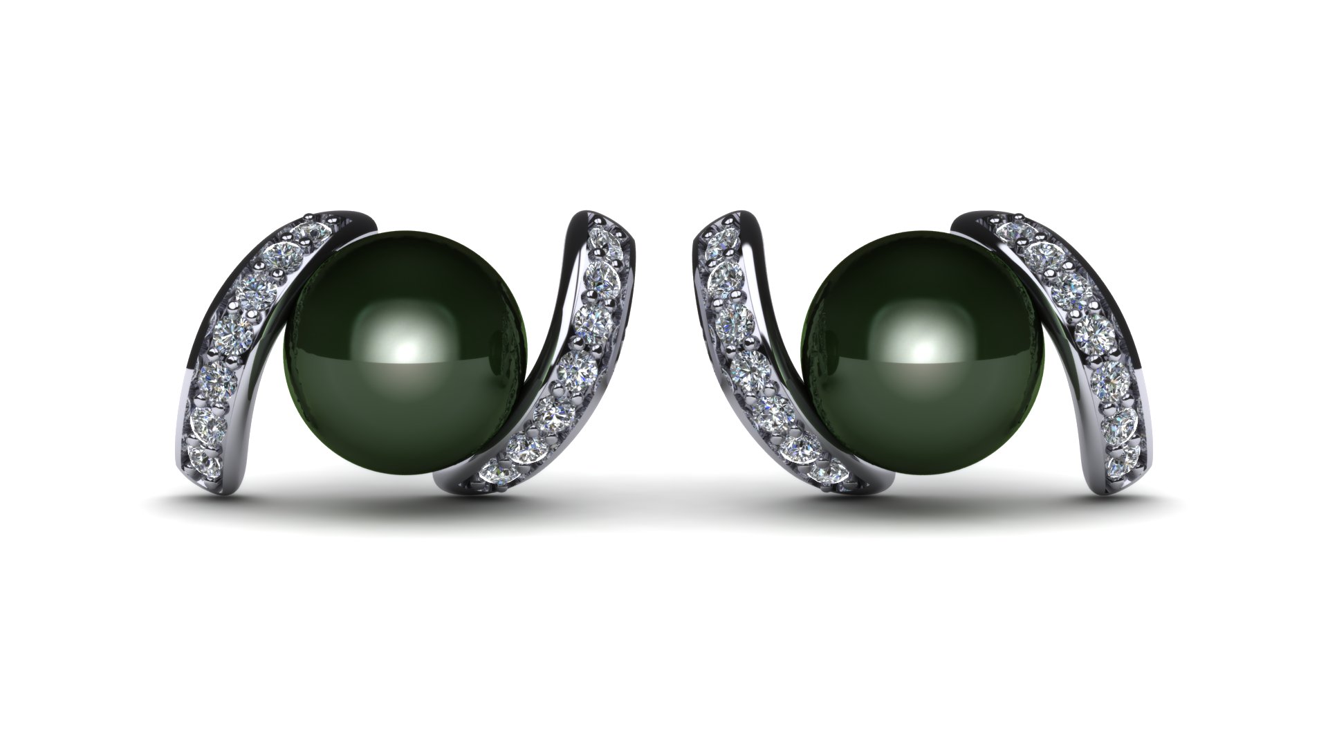 Tahitian Pearl Swirl Earring