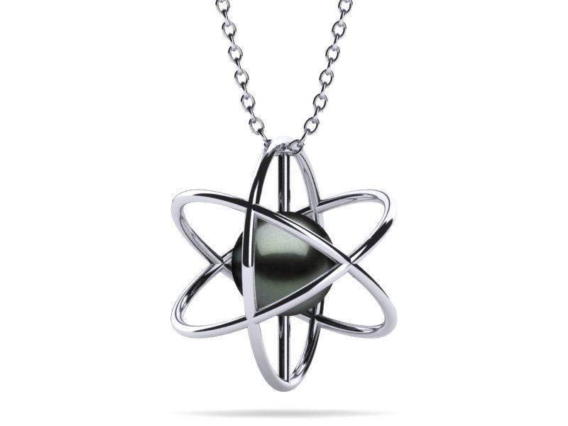 Tahitian Pearl Atomic Pendant