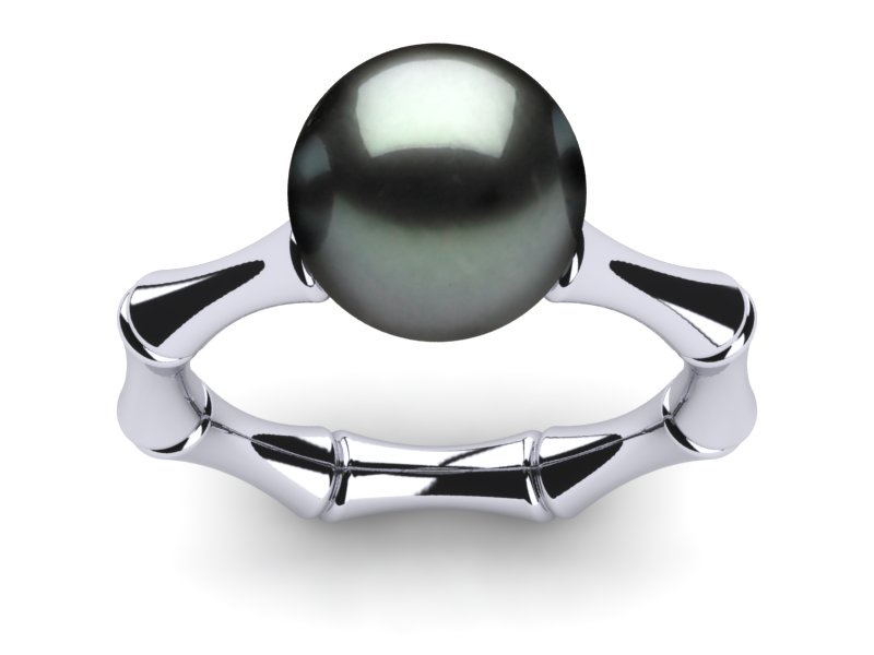 Tahitian Pearl New Bamboo Ring