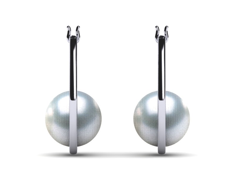 South Sea Pearl Classic Morning Dew Hoop Earring