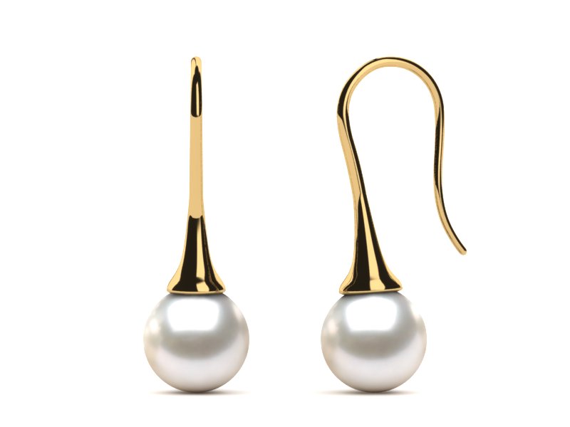 Japanese Akoya Cone Pearl Earring